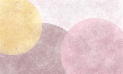 Soft abstract grunge background with pink and yellow circles
