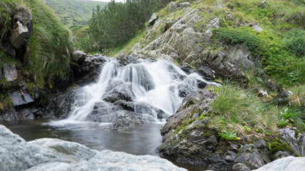 waterfall in the mountains