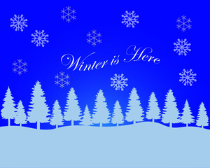 winter background with snowflakes