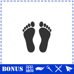 Footprint icon flat
