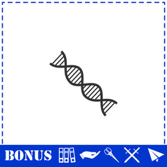 DNA icon flat