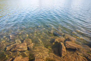 Detail of a mountain lake