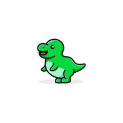 baby t-rex cartoon logo design