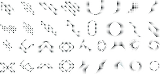 Linear halftone dots Design .elements for your design.Striped direction. vector illustration