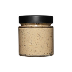 Baba ghanoush, baba ganoush, baba ghanouj, is a Levantine appetizer of mashed cooked eggplant mixed with tahini (made from sesame seeds), olive oil, possibly lemon juice, and various seasonings.