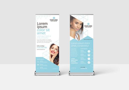Clean and Minimal Roll Up Banner for Cosmetic Clinics and Medical Services
