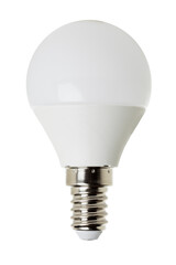 E14 socket LED lightbulb isolated  on white background