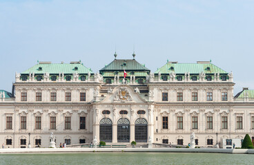 Fototapeta na wymiar View of Upper Belvedere palace, Vienna