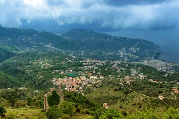 Fototapeta na wymiar landscape near town Vietri Sul Mare, Campania, Italy