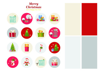 Christmas Highlights Covers. Winter illustration in flat style