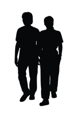 Lesbian lover couple silhouette vector