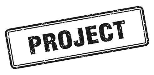 project stamp. square grunge sign on white background