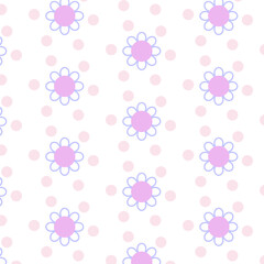 Floral seamless pattern on white background. can be used for wrapping paper, website, and business cards etc.