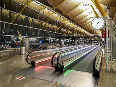 Barajas Airport Interior, Madrid, Spain,