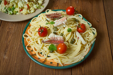 Spaghetti  with monkfish