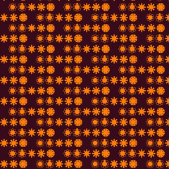 Seamless pattern in light orange on black background. can be used for wrapping paper, wallpaper etc.