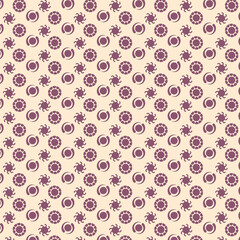 Seamless pattern on peach colored background. can be used for wrapping paper, wallpaper etc.