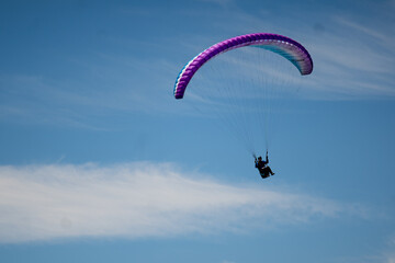 Gleitschirmflieger in der Luft 