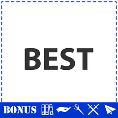 Best lettering text icon flat