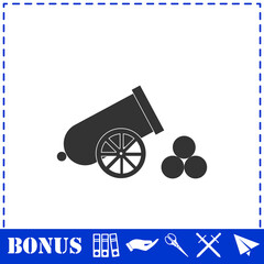 Cannon icon flat