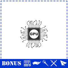 Gpu icon flat