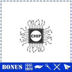 Chip icon flat