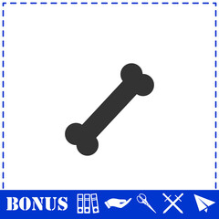 Dog Bone icon flat