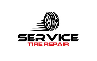 Illustration vector graphic of automotive tires shop logo design template