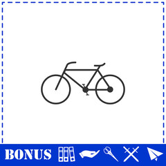 Fototapeta premium Bicycle icon flat