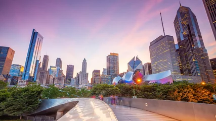 Abwaschbare Fototapete Chicago Downtown Chicago Skyline Stadtbild in den USA