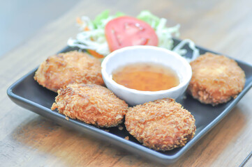 deep fried shrimp ball or fried shrimp ball