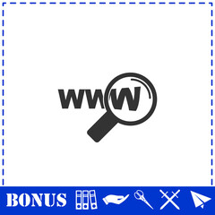 Website search icon flat