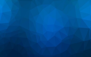 Light BLUE vector shining triangular background.