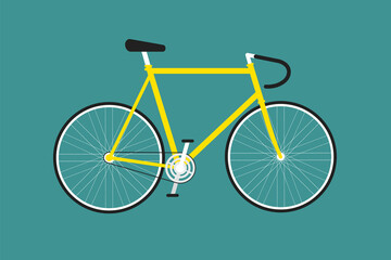Bicycle flat design. Vector illustration