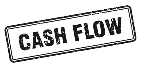 cash flow stamp. square grunge sign on white background