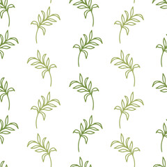 Botanical abstract flowers seamless pattern 