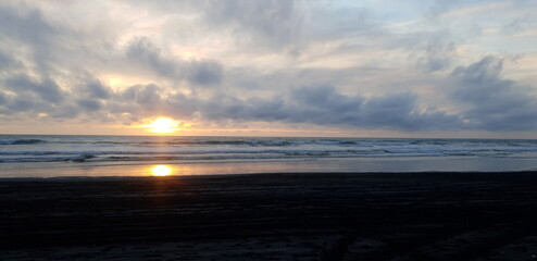 sunset on the beach