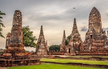 Obraz premium Wat Chai Watthanaram Ayutthaya Thailand Asien