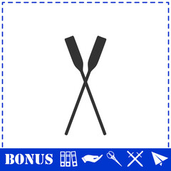 Paddle icon flat