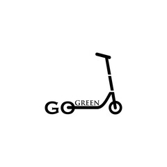Eco transport. Vector scooter icon design on white background