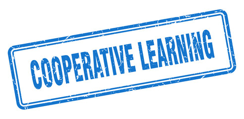 cooperative learning stamp. square grunge sign on white background