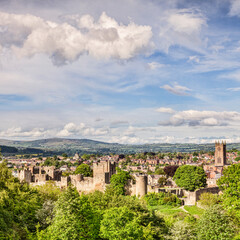 Fototapeta na wymiar Ludlow Castle and town, Shropshire, England, UK