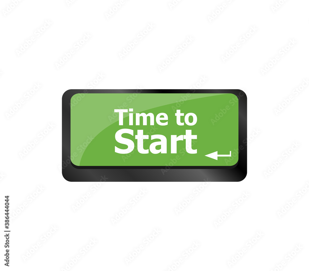 Poster time to start text button on keyboard keys