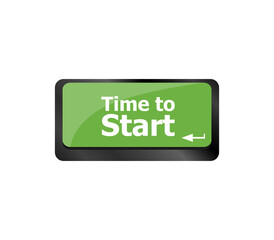 Time to start text button on keyboard keys