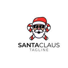 Fototapeta na wymiar Santa Claus head logo design