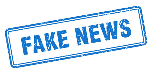 fake news stamp. square grunge sign on white background