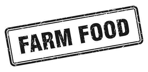 farm food stamp. square grunge sign on white background