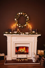 Christmas Fireplace, Presents Gifts Decorations