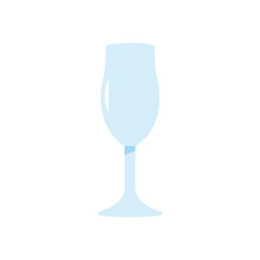 wine glass empty icon, flat style