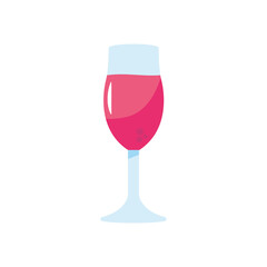 wine glass icon, flat style